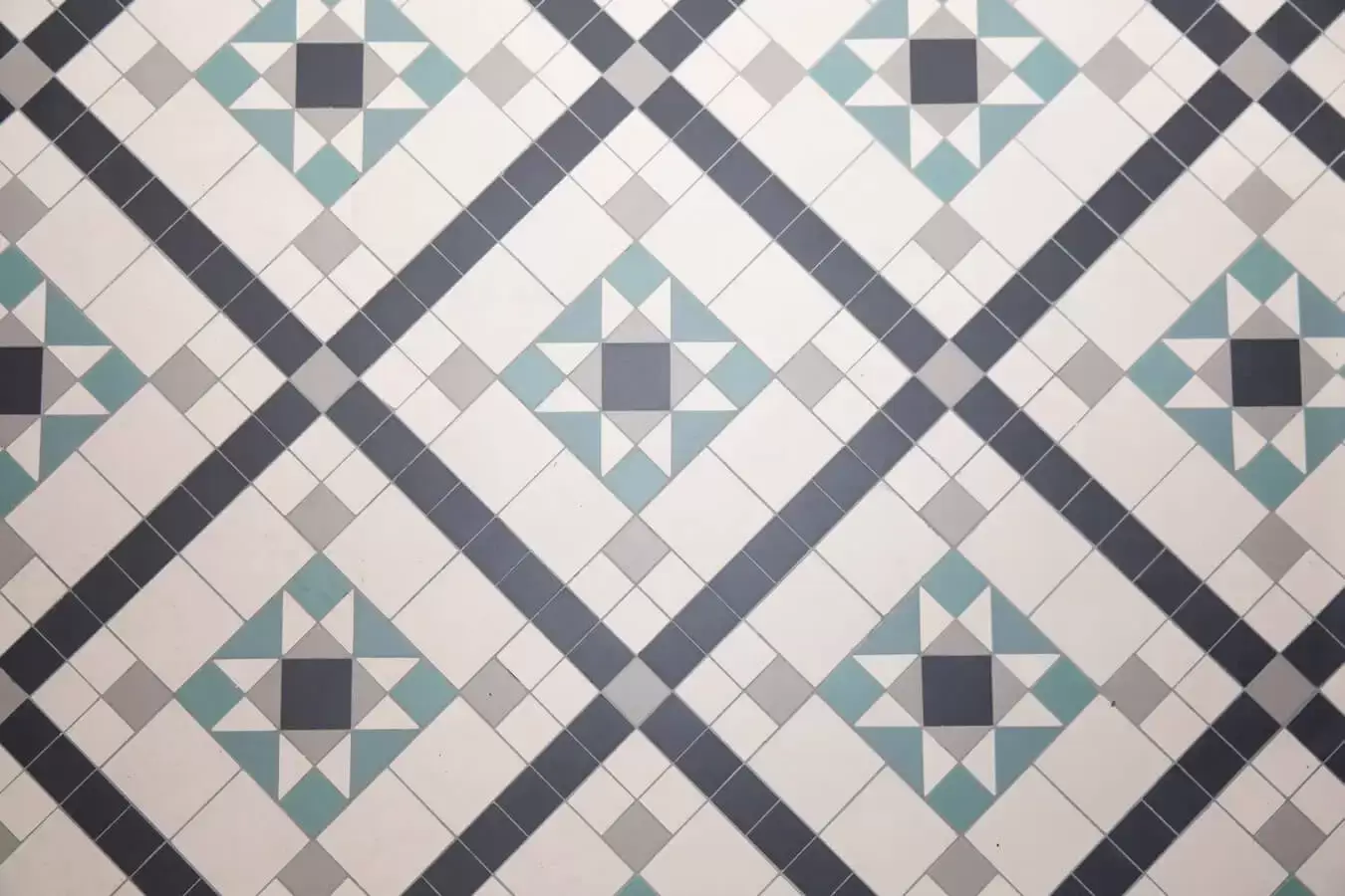 Mosaic floor tiling in a Victorian Bathroom